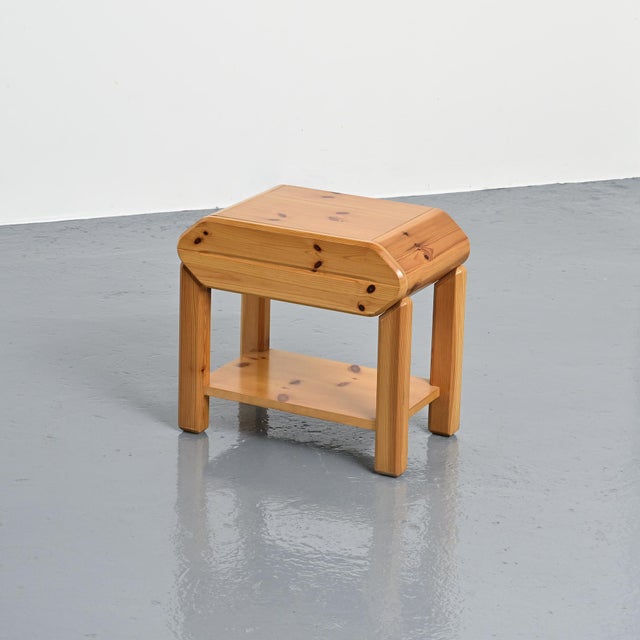 1970s Pine Bedside Tables by Maison Regain, 1970, Set of 2 For Sale - Image 5 of 12
