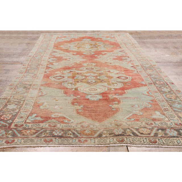 Vintage Turkish Oushak Rug, 04'07 X 09'06 For Sale - Image 9 of 10