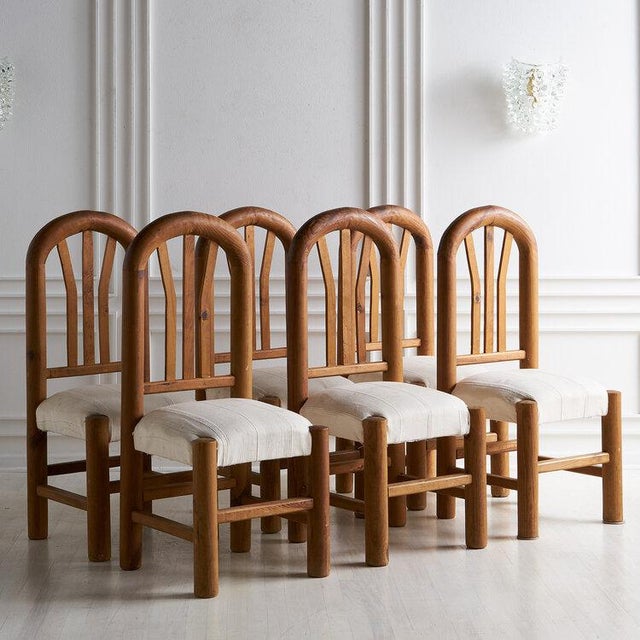 Set of 6 Hand Carved Wooden Dining Chairs Chairish