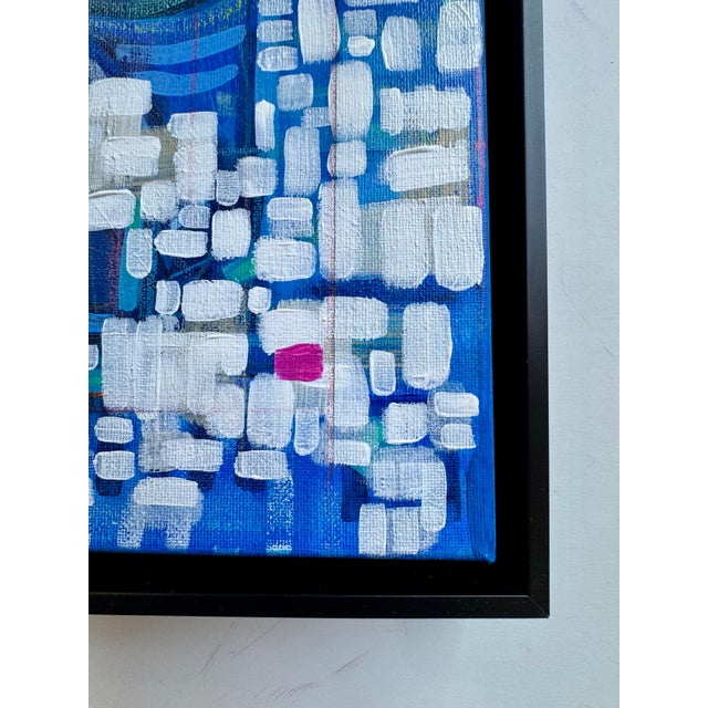 “Designs” Original Abstract Acrylic Painting, Framed For Sale - Image 9 of 10