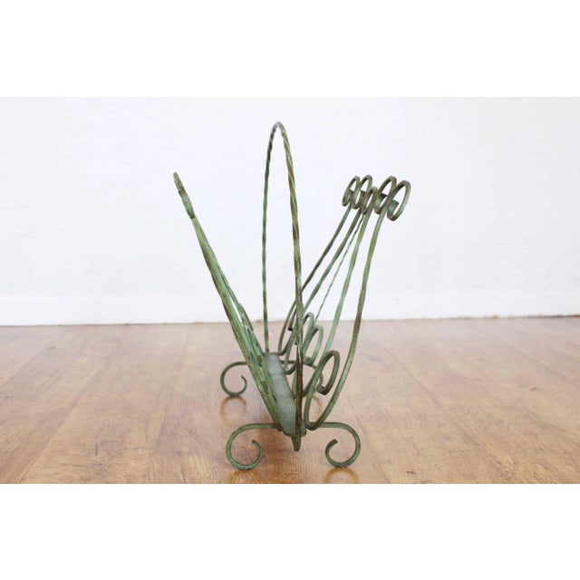 Mid-Century Metal Magazine Rack, 1950s For Sale - Image 6 of 12