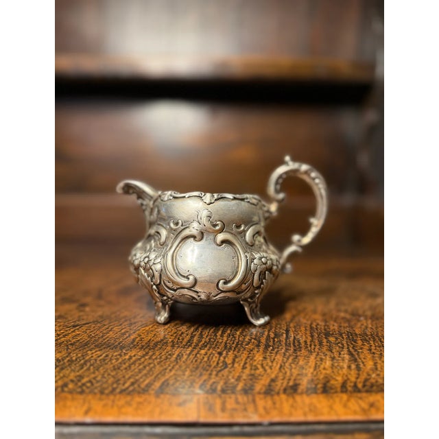 French Mid 19th Century English Victorian Sterling Silver Tea & Coffee Service, Louis XV Pattern For Sale - Image 3 of 11