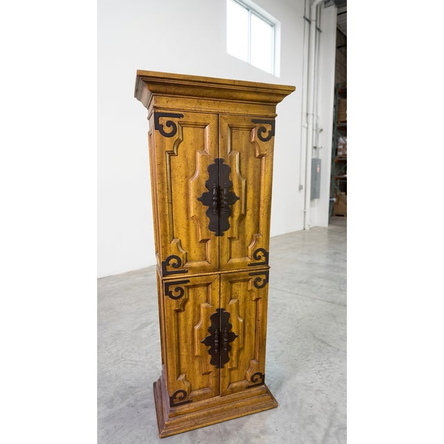 Baker Furniture Company 1970s Spanish Revival Bar Cabinet For Sale - Image 4 of 16