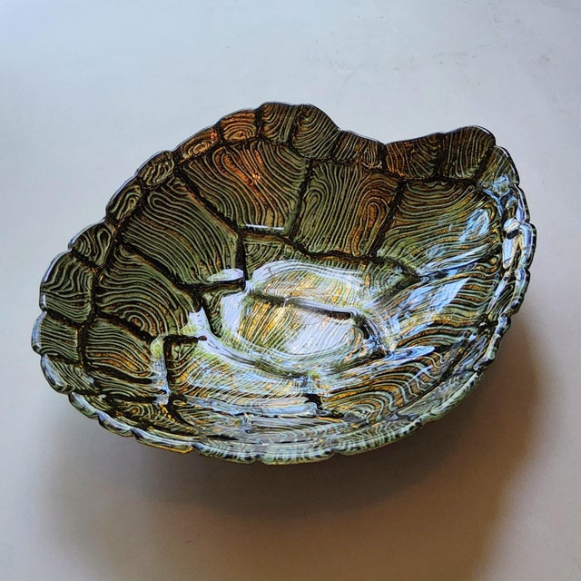 Early 21st Century Vietri Italian Tortoise Shell Glass Bowl, Made in Turkey For Sale - Image 5 of 8