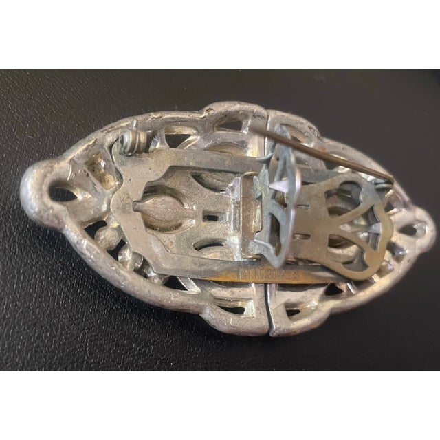 Coro Art Deco Convertible Double-Clip Brooch Pat. 2044225 for Ralph Polcini 1936. For Sale - Image 4 of 4