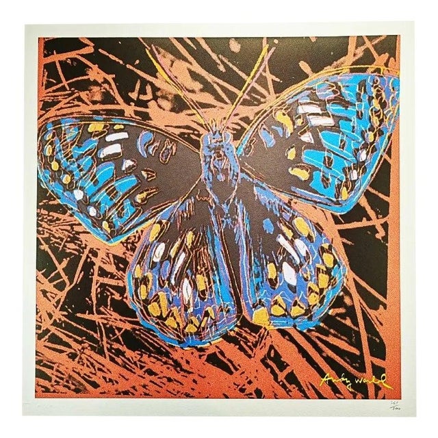 Mid-Century Modern After Andy Warhol, Butterfly, 1980s, Lithograph For Sale - Image 3 of 9