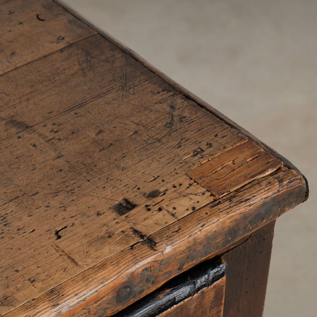 Brown 19th Century Original Hand Painted Large Chest of Three Drawers From Hungary For Sale - Image 8 of 18
