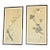 Mid-Century Japanese Watercolors on Silk, Artist Signed, Framed, Pair For Sale