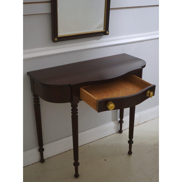 Traditional Statton Old Towne Mahogany Console Table & Mirror For Sale - Image 3 of 18