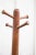 Arts & Crafts Wooden Coat Rack Stand With X Base and Carved Hooks For Sale - Image 3 of 7