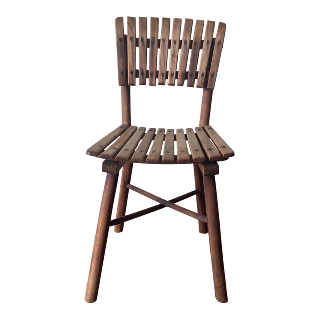 1950s Mid-Century Yugoslavian Slatted Beech Chair, 1950s For Sale - Image 5 of 8