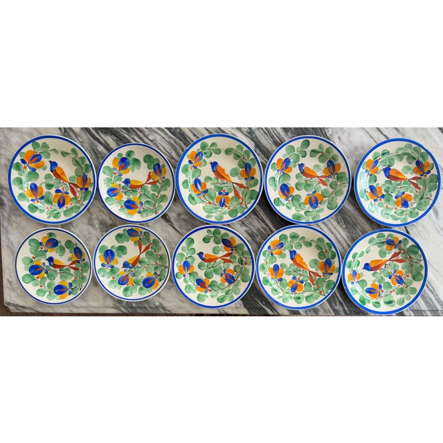 Blue Art Deco Era Ditmar Urbach Decorative Plates - Set of 10 For Sale - Image 8 of 12