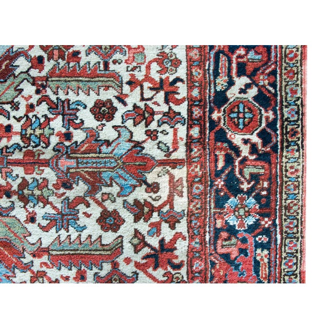 Early 20th Century Persian Heriz Rug For Sale - Image 10 of 15
