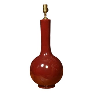 Chinese Flambé Vase Lamp, 1920s For Sale