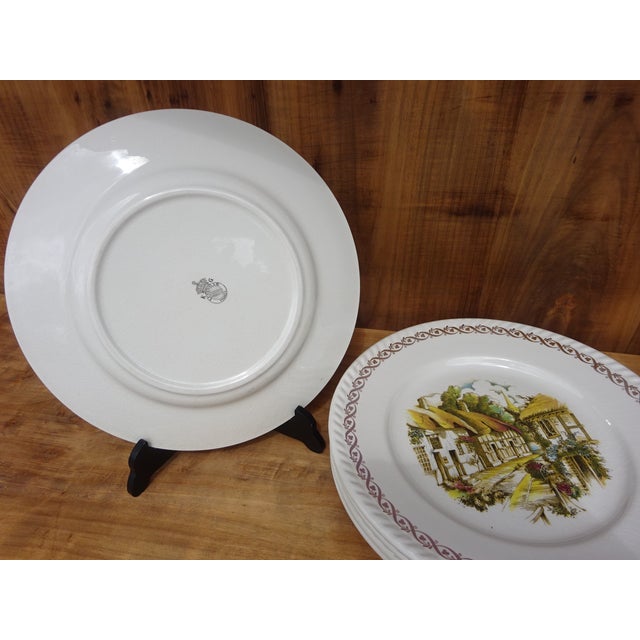 Earthenware Dinner Plates by Keller & Guérin for Lunéville, 1890s, Set of 6 For Sale - Image 6 of 13