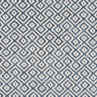 Schumacher Lessing Fabric in Indigo For Sale