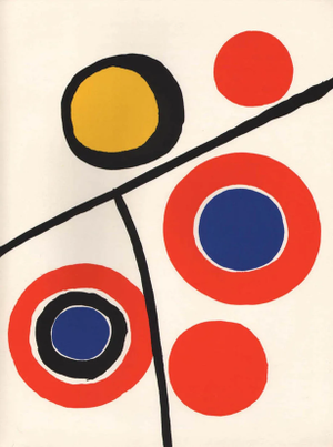 Calder Lithograph Dm48201 Derriere Le Miroir 1973