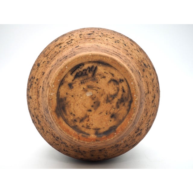 Brown Swedish Ceramic Vase by Tony Borg for Tony Ceramic Kristinehamn, Sweden, 1970s For Sale - Image 8 of 10
