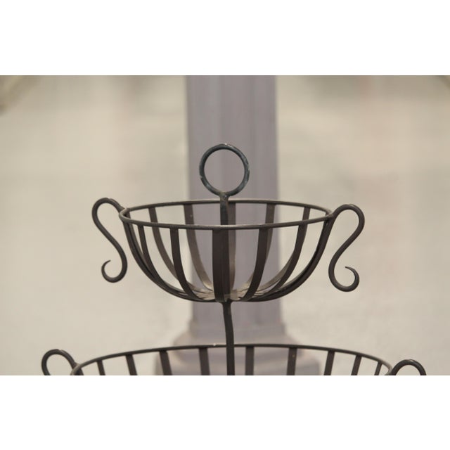Contemporary Metal Fruit Basket Vase, 1990s For Sale - Image 3 of 13