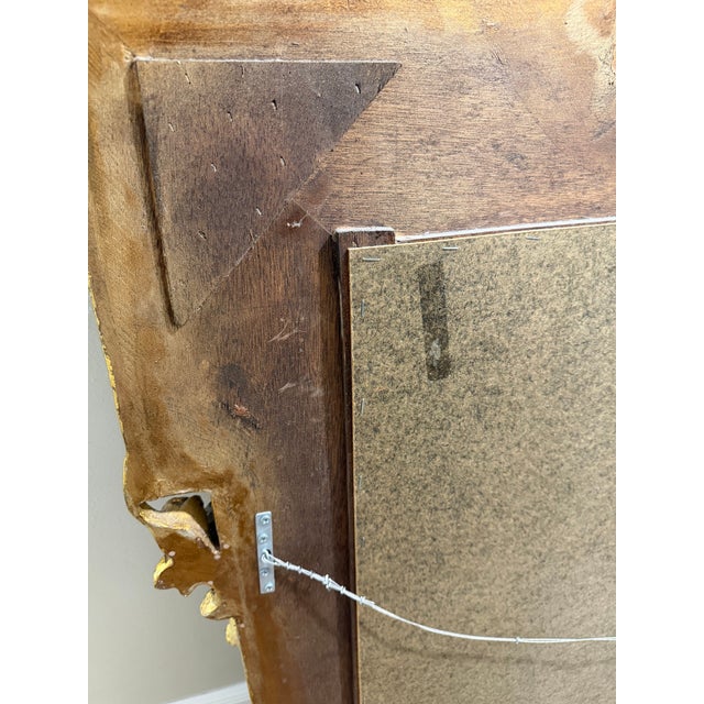 Large Ornate Rococo Revival Gold Floral Wood & Composition Wall Mirror For Sale - Image 16 of 16