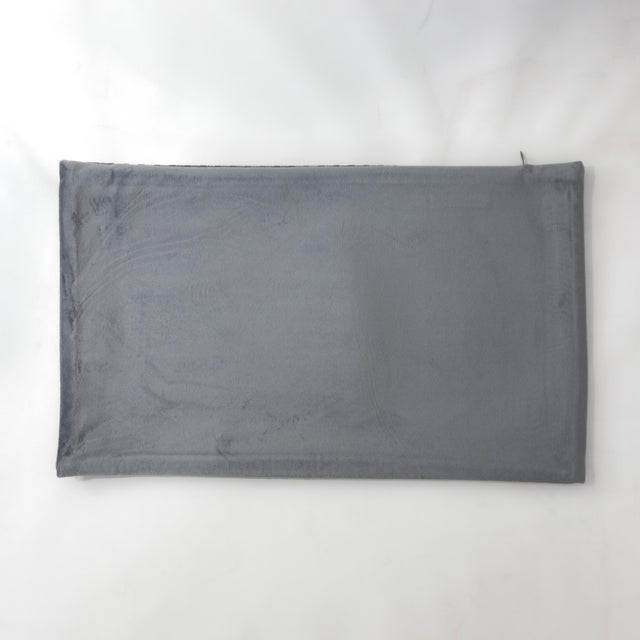 Contemporary 20x12" Woven Faux Leather Cushion Cover - Graphite For Sale - Image 3 of 9