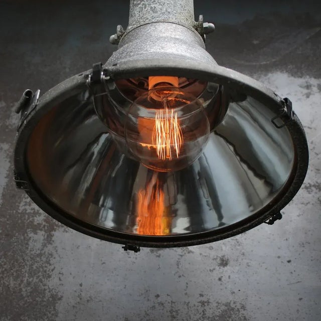 Industrial Vintage Industrial Belgian Pendant Light by Dab For Sale - Image 3 of 9