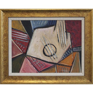 Postwar European Artist, The Vanguard Series Nr. XXVII Abstract Composition, 1950s-1970s, Oil on Board, Framed For Sale