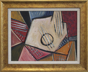 Postwar European Artist, The Vanguard Series Nr. XXVII Abstract Composition, 1950s-1970s, Oil on Board, Framed