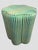 Custom Petal Ottoman Green Plaid Fabric For Sale In Greensboro - Image 6 of 7