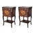 19th Century Pair of Italian Louis XV Marquetry Nightstnds With Drawers & Shelve For Sale