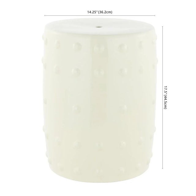 Contemporary Pashet Garden Stool - Grey For Sale - Image 3 of 4