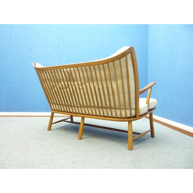 Mid-Century Cherry Bench, 1950s For Sale - Image 9 of 14