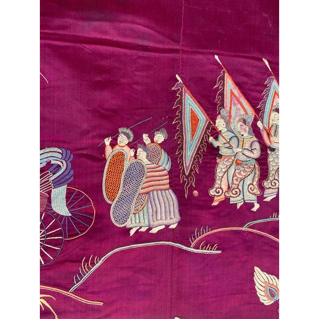Antique Chinese Embroidery, 1890s For Sale - Image 12 of 18