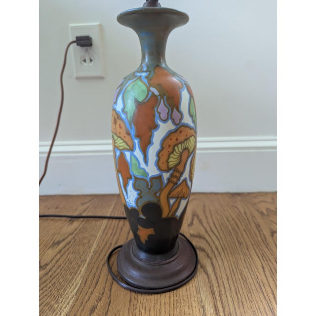 Gouda Pottery Early 20th Century Gouda Holland Style Lamp For Sale - Image 4 of 8