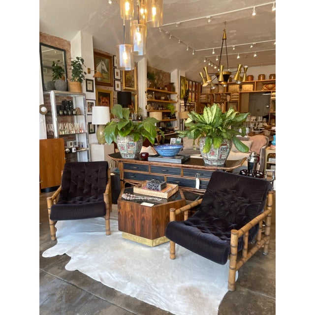 Pair of Vintage Bamboo Safari Chairs For Sale