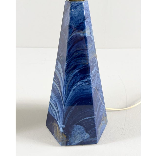 Vintage Prisma Table Lamps with Marble Shades, Italy, 2000s, Set of 2 For Sale - Image 17 of 18