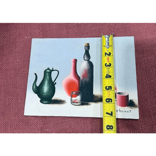 Art Deco Oil Painting on Board Cerbonet Signed 1950s For Sale - Image 3 of 4