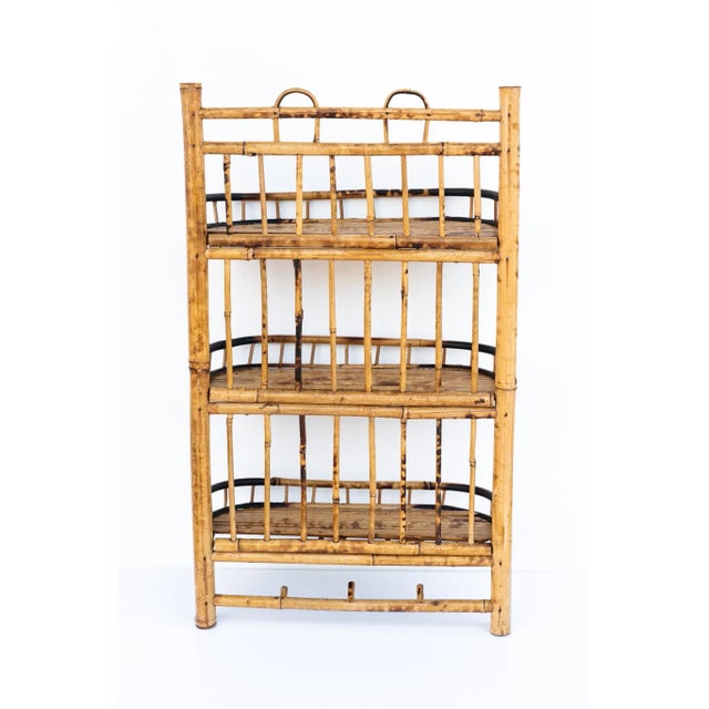 1960s Italian MidCentury Wall Rack in Bamboo. Albini Style | Chairish