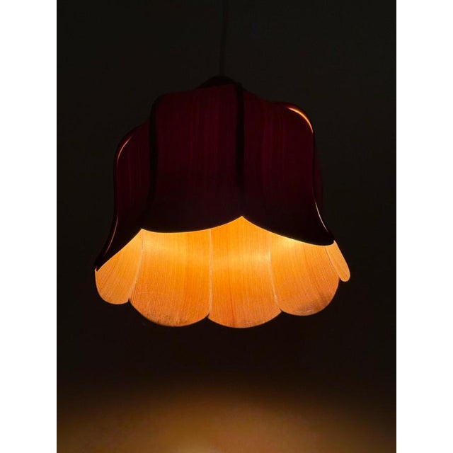 Swedish Flower Pendant Lamp in Pine, 1970s For Sale - Image 10 of 12