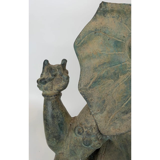 Metal Antique Indonesian Ganesha Sculpture For Sale - Image 7 of 13