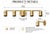 Metal Handcrafted Brass 5-Light Vanity Sconce, Cylinder Bathroom Mirror & Wall Light For Sale - Image 7 of 8