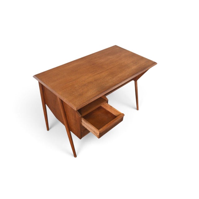 Wood Atomic Danish Modern Teak Desk by Tibergaard For Sale - Image 7 of 16