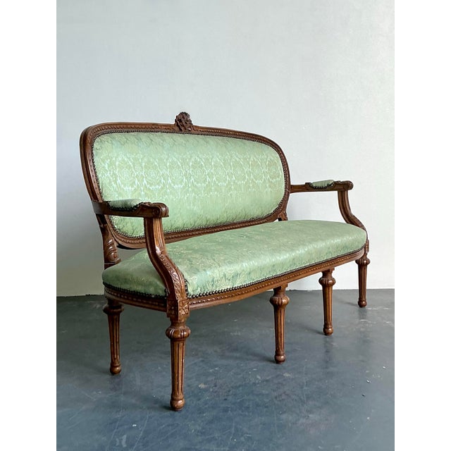 Vintage Boho Carved Canape Sofa For Sale - Image 9 of 12