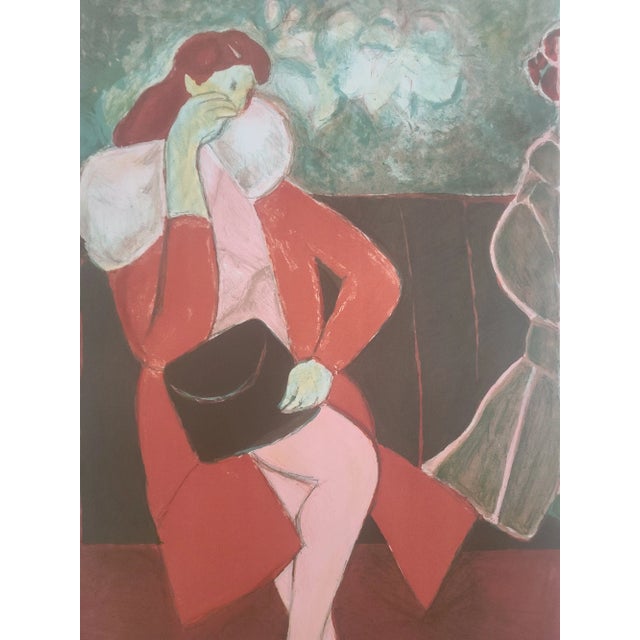 1970s 1970s Harold Baumbach Seated Woman, Lithograph 47/75 For Sale - Image 5 of 7