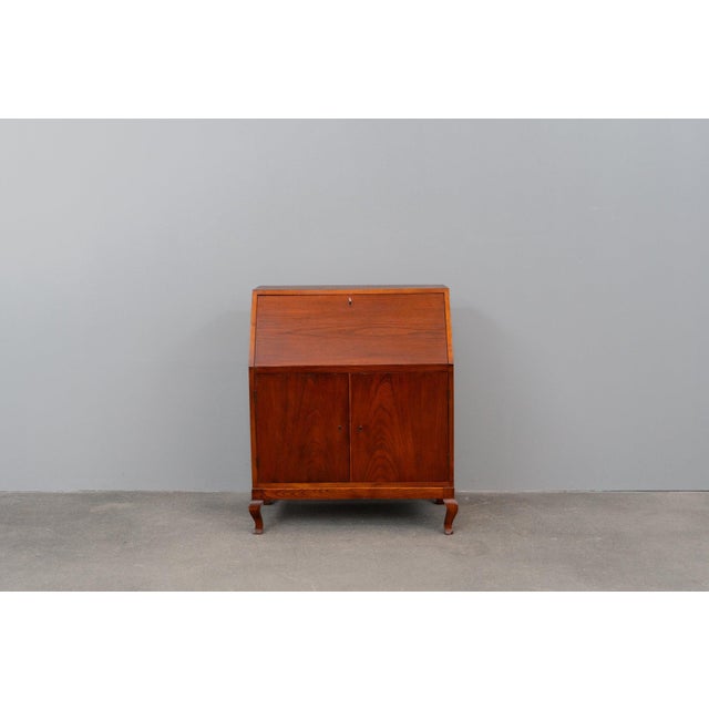 Art Nouveau Secretary Desk in Oak, Early 20th Century For Sale - Image 4 of 18