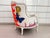 Pair of Bespoke Jimmie Martin Hand-Painted White Leather Graffiti Armchairs For Sale - Image 13 of 18
