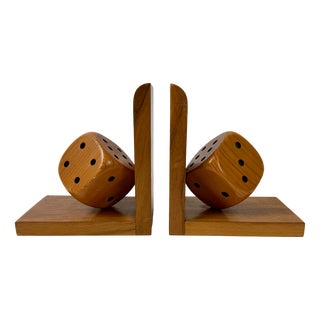 Mid-Century Dice Bookends, 1960s, Set of 2 For Sale