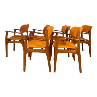 Vintage Armchairs by Erik Buch, 1960s, Set of 6 For Sale