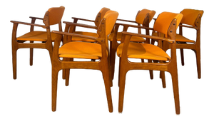 Vintage Armchairs by Erik Buch, 1960s, Set of 6