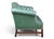 Vintage English Chippendale-Style Forest Green Tufted Leather Camelback Settee For Sale - Image 9 of 15